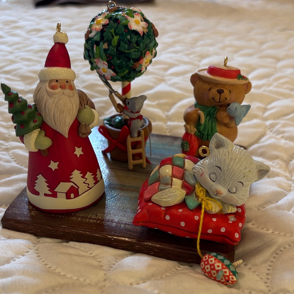 Hallmark St. Nick (‘06) Tending Her Topiary (‘00) Cat Naps and Forever Friends